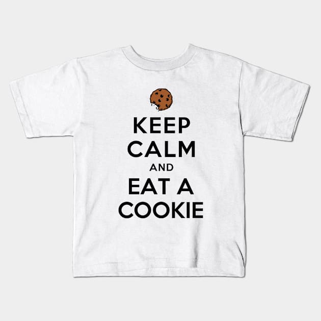 KEEP CALM AND EAT A COOKIE Kids T-Shirt by redhornet